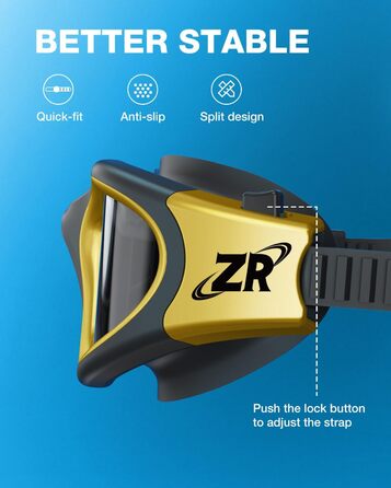 Окуляри для плавання ZIONOR G1 - поляризовані, унісекс, для дорослих та жінок, антизапітніння, 100% захист від УФ, один розмір (G1 MAX, G1-MAX-polarisierte SchwarzGold-Rauch)