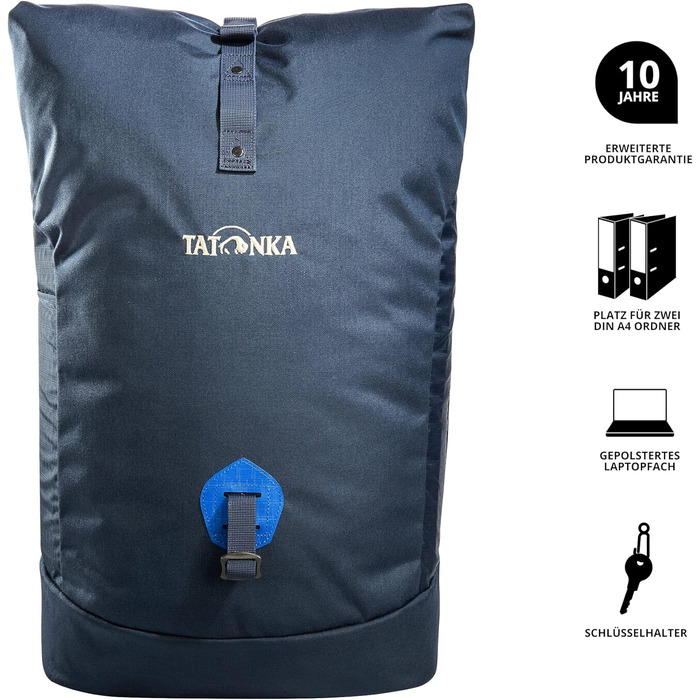 Рюкзак Tatonka Grip Rolltop 34 л з відділенням для ноутбука 15'' — міський рюкзак із роллтоп-застібкою, водонепроникний, для подорожей та щоденного використання
