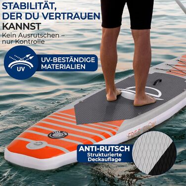 Надувний SUP СеренеЛайф для дорослих та дітей: комплект дошки, весла, насоса та сумки. Touring SUP, ручне управління, оранжевий, до 155 кг