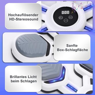 Музична боксерська машина Wandmodell - бокс з Bluetooth, LED, 9 швидкостей, 9 режимів для дітей та дорослих