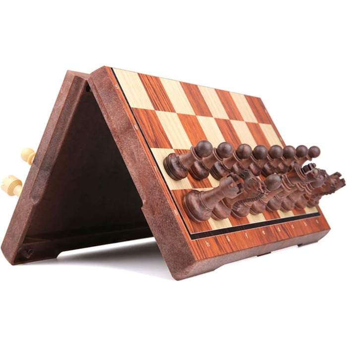 Магнітні шахи KOKOSUN, складана дошка 36×31 см, з чохлом для зберігання, настільна гра для дітей і дорослих, подарунок, навчальна гра