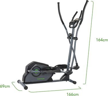 Еліптичний тренажер Tunturi C30 Cardio Fit для дому, 8 рівнів навантаження, безпечний для суглобів