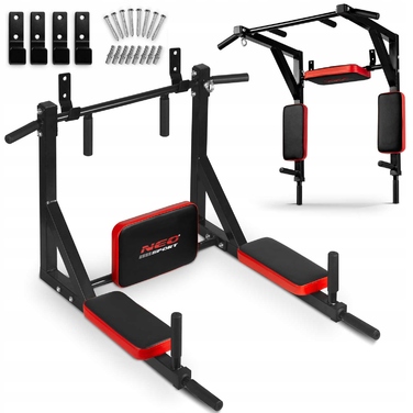 Турнік Neo-sport з упором у стіну, навантаження до 150 кг
