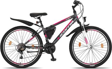 Гірський велосипед Licorne Bike Guide Premium 26 дюймів, 21 швидкість, для дівчат, хлопців, чоловіків і жінок