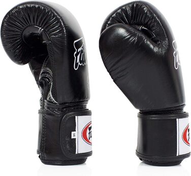 Боксерські рукавички Fairtex BGV1BR 16oz чорні для муай-тай, боксу, MMA, кікбоксингу, тренувань, дихаючі, легкі, ударопоглинаючі для чоловіків, жінок і дітей