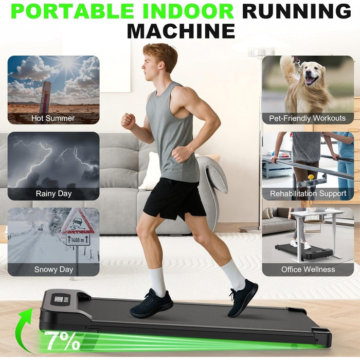 Бігова доріжка Walking Pad для дому з нахилом - електричний ходунець під стіл Walkpad, прозора модель