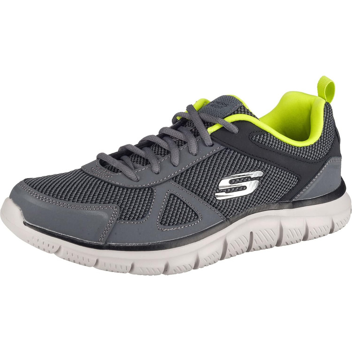 Чоловічі кросівки Skechers Track Scloric 48.5 EU - шкіра, сітка, чорний, зелений