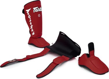 Захист гомілки та стопи Fairtex SP7 для муай-тай, чоловіків, жінок і дітей, знімний, з синтетичної шкіри, легкий і довговічний