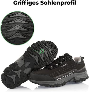 Трекінгові черевики для жінок та чоловіків, водонепроникні, чорно-зелені, 36 EU, чорно-сірі