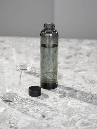 Скляна пляшка для води spottle 750 мл, прозора, з бамбуковою кришкою, підходить для газованої води, герметична, можна мити в посудомийній машині