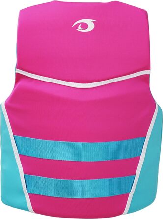 Owntop Плавальна жилетка для дітей та підлітків, регульована, з трьохточковим ременем безпеки, легка, для каякінгу, плавання, риболовлі, снорклінгу (Рожева, M)