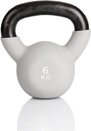 Гиря Sport-Tec 6 кг, сіра – для фітнесу, бодібілдингу, тренувань