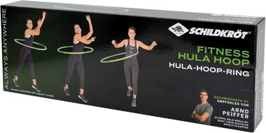 Обруч фітнес Hula-Hoop Schildkröt, 100 см, зелено-сірий, 4-секційний, для тренувань