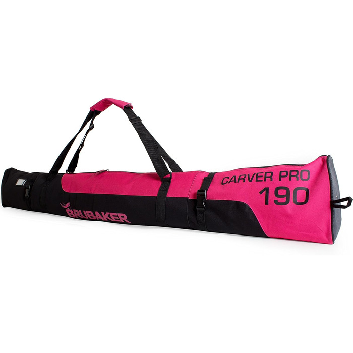 Набір BRUBAKER Kombi Set Carver PRO Limited Edition: мішок для лиж та чохол для лижних черевиків (170/190 см) + палиці + черевики + шолом, рожево-чорний