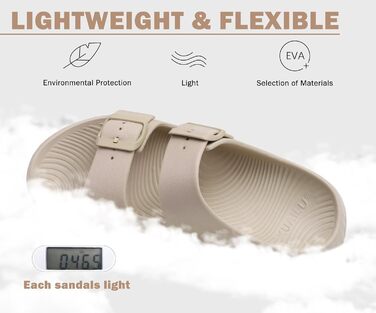 Жіночі сандалії KuaiLu для відновлення, спортивні слайдери з підтримкою склепіння стопи, ортопедичні, для фасціїту п'яткової кістки, товсті літні сандалії (бежеві, 38 EU)