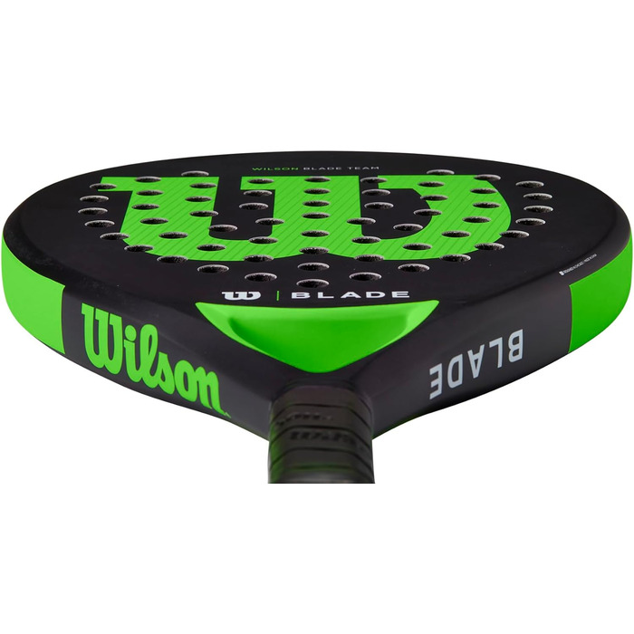 Падельна ракетка Wilson Blade Team v2, скловолокно/EVA, 370 г, чорна/неонова зелена