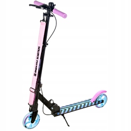 Дитячий самокат RAVEN Pastelle Black/Pink, колеса 145 мм, з амортизацією, гальмом та дзвінком