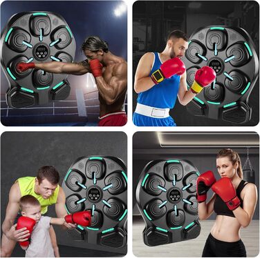 Музичний бокс-машина для фітнесу: 9 режимів, 8 м'яких точок удару, з рукавичками, для дітей та дорослих, монтаж без свердління