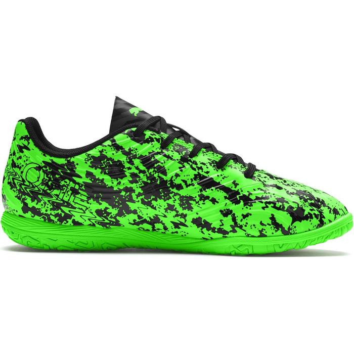 Дитячі футбольні бутси PUMA ONE 19.4 IT Jr Green Gecko Black Gray (32 EU)