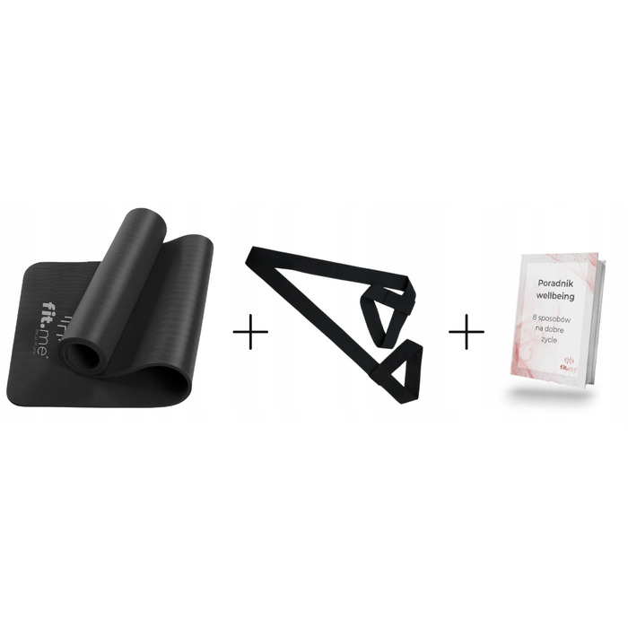 Килимок для фітнесу Fit.Me, 182 см x 60 см, чорний