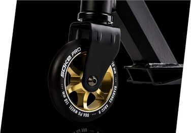 SOKE Stunt Scooter PRO: трюковий самокат для дорослих та дітей, ABEC 9 підшипники, чорно-золотий, вантажопідйомність 100 кг