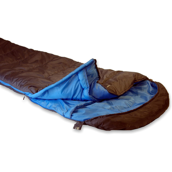 Спальний мішок High Peak TR 300, антрацит/блакитний, для 3-4 сезонів, 0°C, широкий, дихаючий, водостійкий, для кемпінгу, фестивалів, трекінгу, ковдра-трансформер