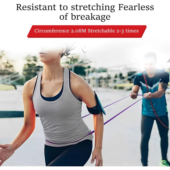 Набір еластичних стрічок для фітнесу Suuwwn: 5 рівнів опору, йога, пілатес, реабілітація, силові тренування для чоловіків та жінок