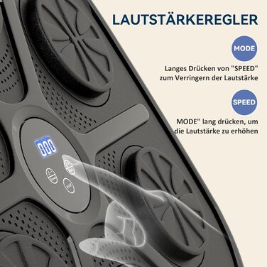 Музична боксерська машина SPORTNOW з LED-підсвіткою, Bluetooth, настінний боксерський мішень для дому, чорна