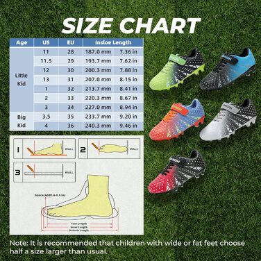 Дитячі футбольні бутси Littleplum: Outdoor Soccer Shoes, 37 EU, Синьо-зелені