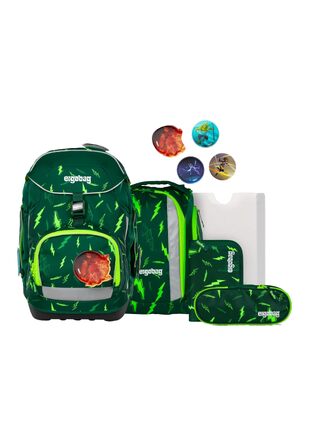 Комплект ергономічного шкільного рюкзака ergobag для 1 класу початкової школи, 6 предметів, унісекс, колір Bärtastisch - Зелений