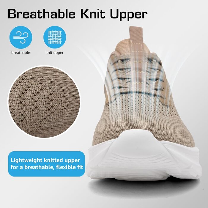 Сліпони чоловічі DimaiGlobal - легкі спортивні кросівки для активного відпочинку (43 EU, верблюжий)