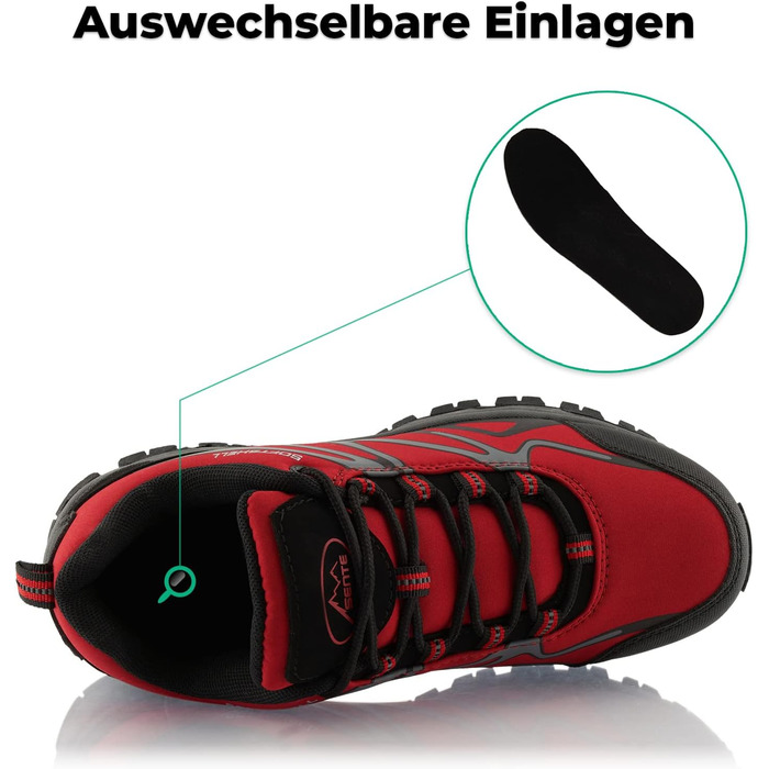 Трекінгові черевики для жінок та чоловіків, чорно-зелені, дихаючі, розмір EU 36