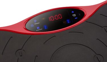 Вібраційна платформа Gymtek для дому, 99 рівнів, 5 програм, сенсорний екран, червона — для схуднення, спалювання жиру та нарощування м'язів