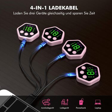 Електричний тренажер EMS для пресу та всього тіла, 6 режимів, 19 інтенсивностей