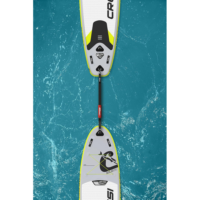 Надувна SUP-дошка Cressi Isup 12'2'' комплект для дорослих, сіро-флуоресцентна, швидке накачування, повний набір аксесуарів