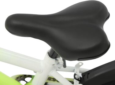 Дитячий велосипед 16 дюймів для дітей 5-8 років, регульована висота, з додатковими колесами та LED-ліхтариком (жовтий)