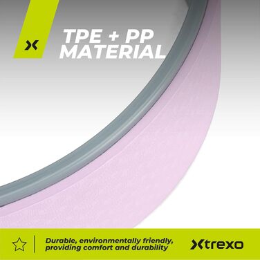 Килимок для йоги XTREXO Lila 32 см - екологічний, з TPE та PP, антиковзаюча поверхня