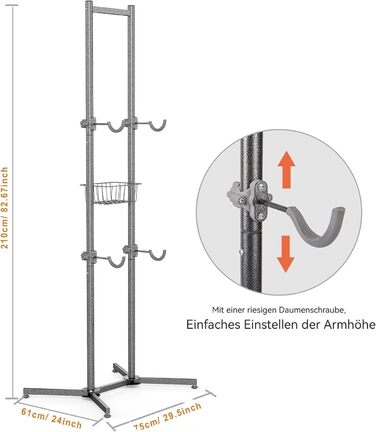 Підставка для велосипедів CXWXC на 4 велосипеда, до 70 кг, для гаража, дому, вулиці