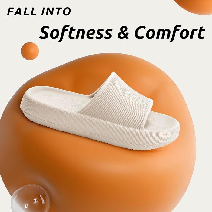 Шльопанці Badelatschen Cozislides: жіночі та чоловічі шльопанці для дому та пляжу, антиковзаючі, літні, Wolkenschuhe, 46/47 EU, бежеві