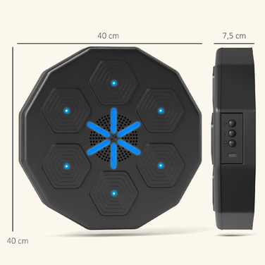 Електронний боксерський верстат Bluetooth SPORTNOW з музикою та світлодіодом, настінна розумна боксерська мішень для дорослих, чудово підходить для домашніх вправ