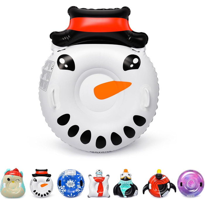 Надувний санки-пончик Meteor для дорослих та дітей. Зимові розваги на снігу