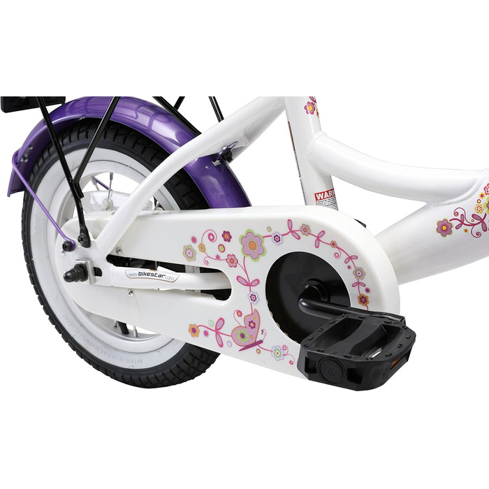 Дитячий велосипед BIKESTAR для дівчаток 3-4 років | 12-дюймовий класичний велосипед | Рожево-білий велосипед для дітей