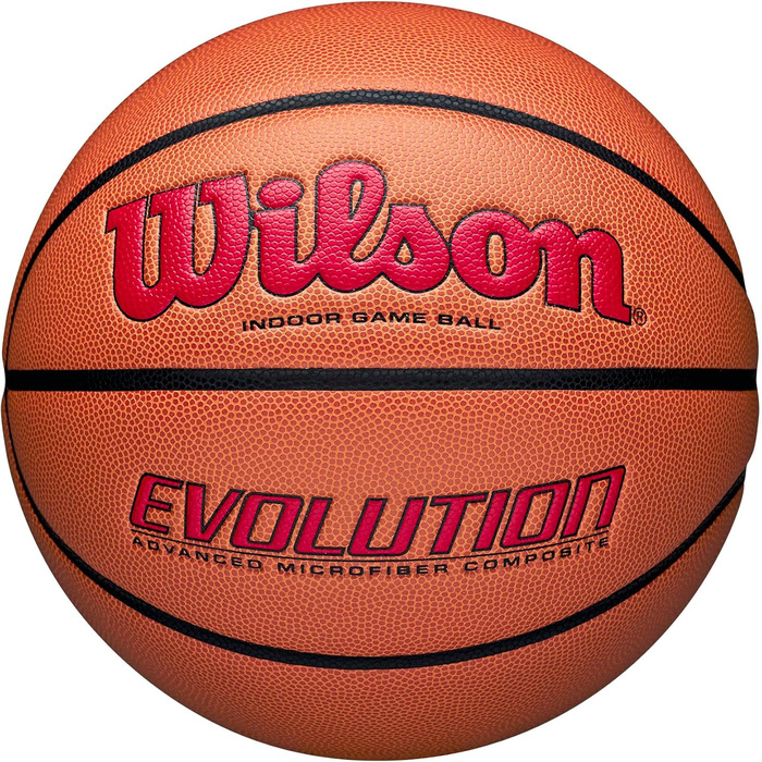 Баскетбольний м'яч Wilson Evolution для залу, розмір 5/6/7, помаранчевий
