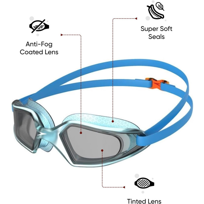Окуляри для плавання Speedo Hydropulse Junior (6-14 років) Poolblue/Chilliblue