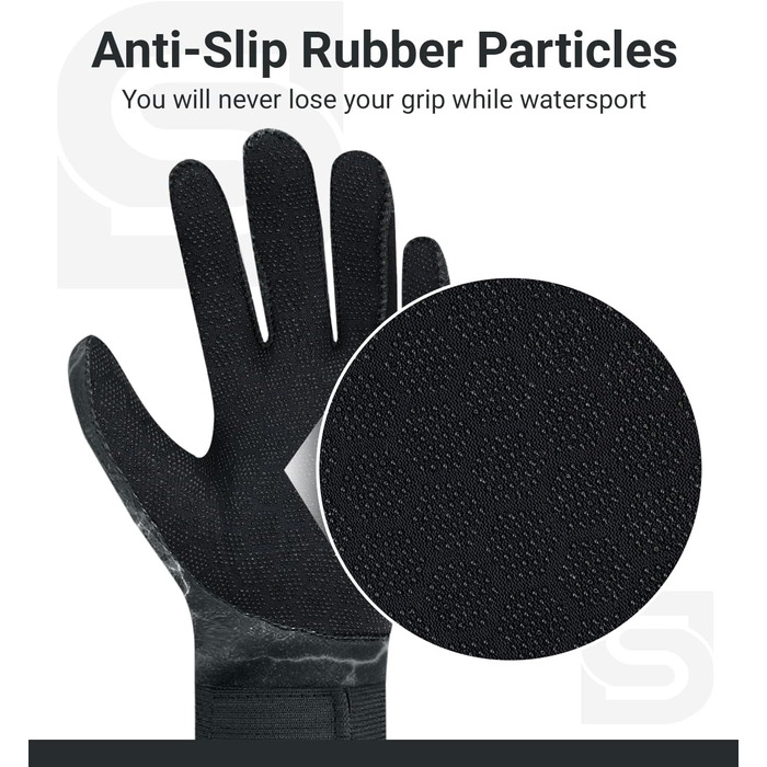 Неопренові рукавички Summshall 3 мм для дайвінгу, серфінгу, каякінгу, снорклінгу, вітрильного спорту та риболовлі - сірі для чоловіків та жінок