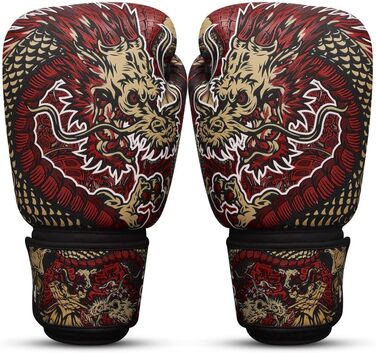 Боксерські рукавички Buddha Fight Wear Dragon - для тренувань та спарингу, Муай Тай, кікбоксинг, фітнес, чоловічі та жіночі, різні кольори, вага 300/350/360 г