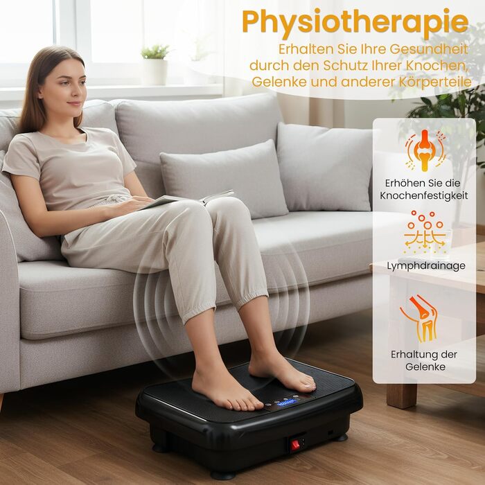 Віброплатформа TISSCARE до 180 кг - професійний фітнес-тренажер для дому. Віброплатформа для лімфодренажу, спалювання жиру та тренувань всього тіла.