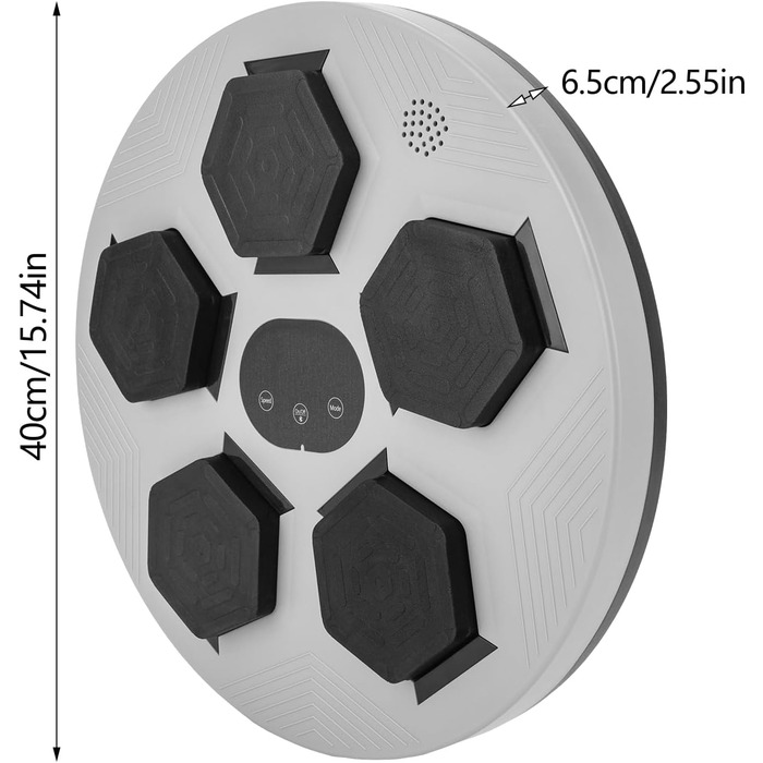 ACROSSPART Музична бокс-машина Bluetooth, електронний боксер для дорослих, настінна боксерська панель із музикою, регульована швидкість, біла