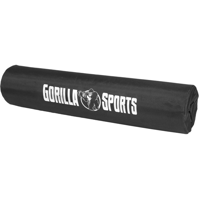 Олімпійський гриф GORILLA SPORTS 170 см з подушкою для шиї, 200 кг, хромований, насічка, діаметр 30 мм, з гвинтовими і пружинними замками — штанга для силових тренувань