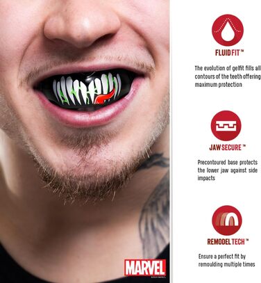 Спортивна капа Marvel Venom для брекетів, універсальна, для боксу, MMA, регбі, хокею, єдиноборств
